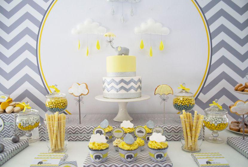 31 Baby Shower Decorating Ideas With Grey And Yellow Theme