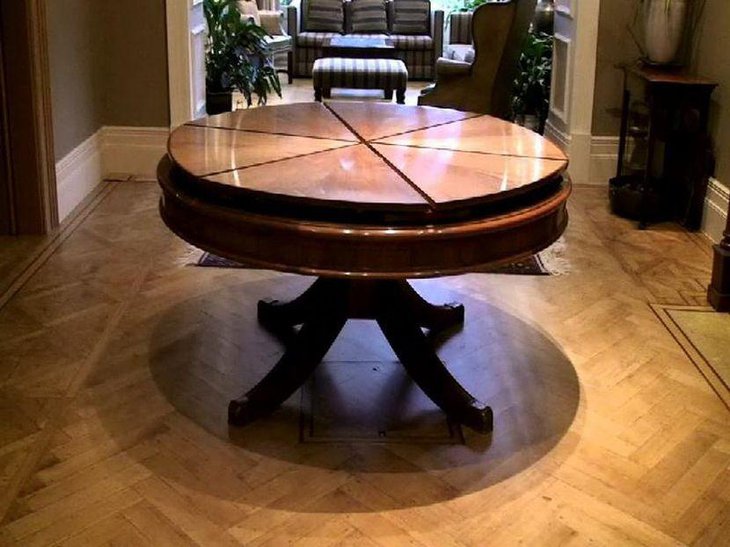 expandable circular dining room tables